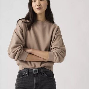 NWT Levi's Vintage Boxy Sweatshirt in Garment Dyed Pine Bar - Brown